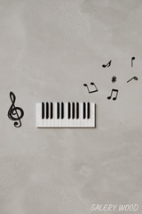 Wall Mountable Piano Towel Coat Umbrella Bag Hanger Hook Rack Coat Hooks - Black and White