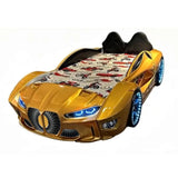 GTM Twin Race Car Bed with LED Lights & Sound FX