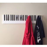 Piano Coat (15 Key) -Wall Mountable Piano Towel Coat Umbrella Bag Hanger Hook Rack Coat Hooks - Black and White (Copy)