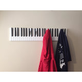 Piano Coat (15 Key) -Wall Mountable Piano Towel Coat Umbrella Bag Hanger Hook Rack Coat Hooks - Black and White (Copy)
