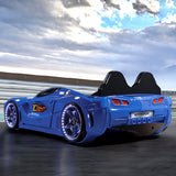 GTM Twin Race Car Bed with LED Lights & Sound FX