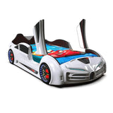 Speedy Max Race Car Bed -White