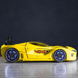 GTM Twin Race Car Bed with LED Lights & Sound FX