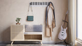 Piano Coat (21 Key) -Wall Mountable Piano Towel Coat Umbrella Bag Hanger Hook Rack Coat Hooks - Black and White