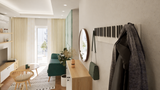 Piano Coat (21 Key) -Wall Mountable Piano Towel Coat Umbrella Bag Hanger Hook Rack Coat Hooks - Black and White