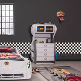 Gas Station Pump Bedroom Dresser White uscarbed