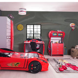 SPYDER Twin Race Car Bed with LED Lights & Sound FX uscarbed