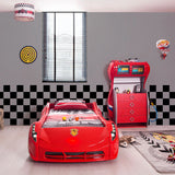 SPYDER Twin Race Car Bed with LED Lights & Sound FX uscarbed