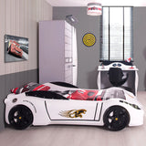 SPYDER Twin Race Car Bed with LED Lights & Sound FX uscarbed