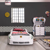 SPYDER Twin Race Car Bed with LED Lights & Sound FX uscarbed