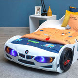 GT1 Twin Race Car Bed with LED Lights & Sounds FX - US Car Bed