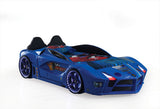 MOON Luxury Twin Race Car Bed with LED Lights & Sound FX