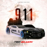 Police Champion Race Car Bed (should lean back seat) car beds