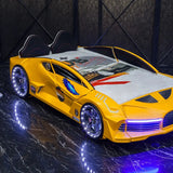 AERO EXTREME Twin Race Car Bed with LED Lights & Sound FX, FREE Mattress Included uscarbed