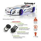 MVN1 FULLTIME Race Car Bed with LED Lights & Sound FX carbedus