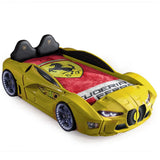 GTM Twin Race Car Bed with LED Lights &amp; Sound FX