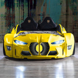 GTM Twin Race Car Bed with LED Lights &amp; Sound FX