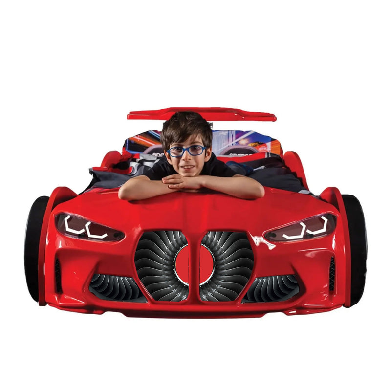GTX Twin Race Car Bed with LED Lights & Sound FX