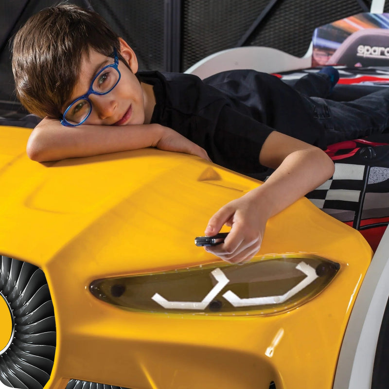 GTX Twin Race Car Bed with LED Lights & Sound FX