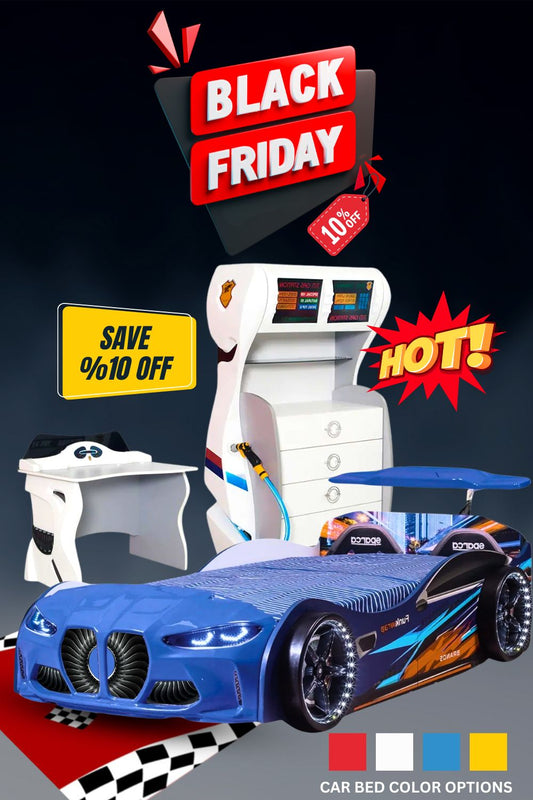 Car Bed, Race Car Bed, Kids Dresser US CAR BED, Toddler Car Bed