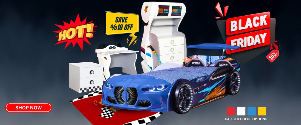 Car Bed, Race Car Bed, Kids Dresser US CAR BED, Toddler Car Bed