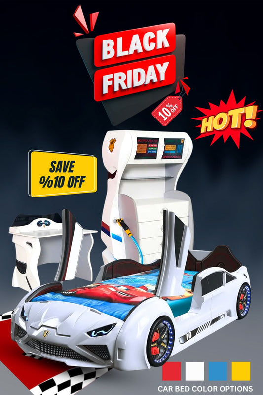 Car Bed, Race Car Bed, Kids Dresser US CAR BED, Toddler Car Bed