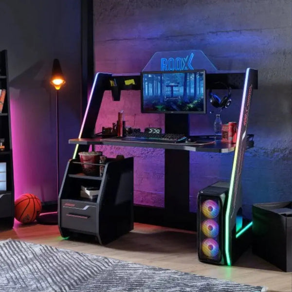 Kids Gaming Desk and Roox Nightstand