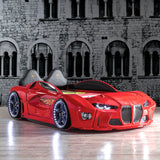 GTM Twin Race Car Bed with LED Lights &amp; Sound FX