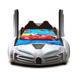 Speedy Max Race Car Bed -White