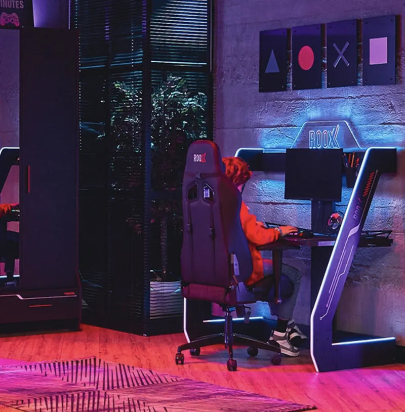 Kids Gaming Desk and Roox Nightstand