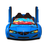 BEAMER RX Twin Race Car Bed with LED Lights & Sound FX carbedus