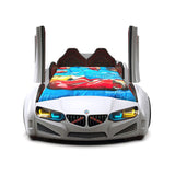 BEAMER RX Twin Race Car Bed with LED Lights & Sound FX carbedus