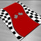 RACE FLAG Bedroom Carpet Rug, 4.5' x 6.25'