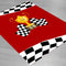 RED RACING CHAMPION Bedroom Carpet Rug, 4.5' X 6.25'