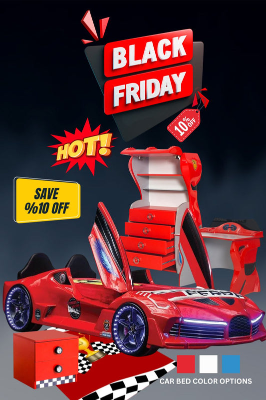 Car Bed, Race Car Bed, Kids Dresser US CAR BED, Toddler Car Bed