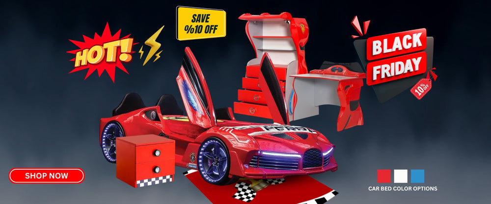 Car Bed, Race Car Bed, Kids Dresser US CAR BED, Toddler Car Bed
