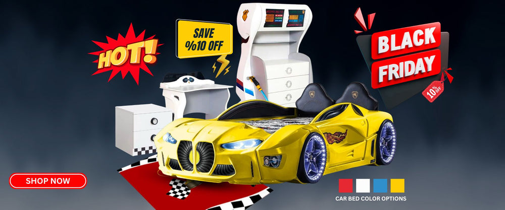 Car Bed, Race Car Bed, Kids Dresser US CAR BED, Toddler Car Bed