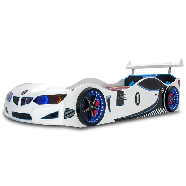 GT1 Twin Race Car Bed with LED Lights & Sounds FX uscarbed