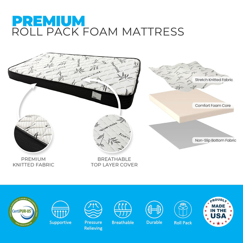 Core Comfort Kids Roll-Pack Foam Mattress