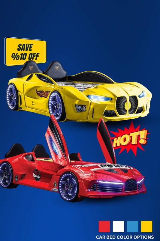 Car Bed, Race Car Bed, Kids Dresser US CAR BED, Toddler Car Bed
