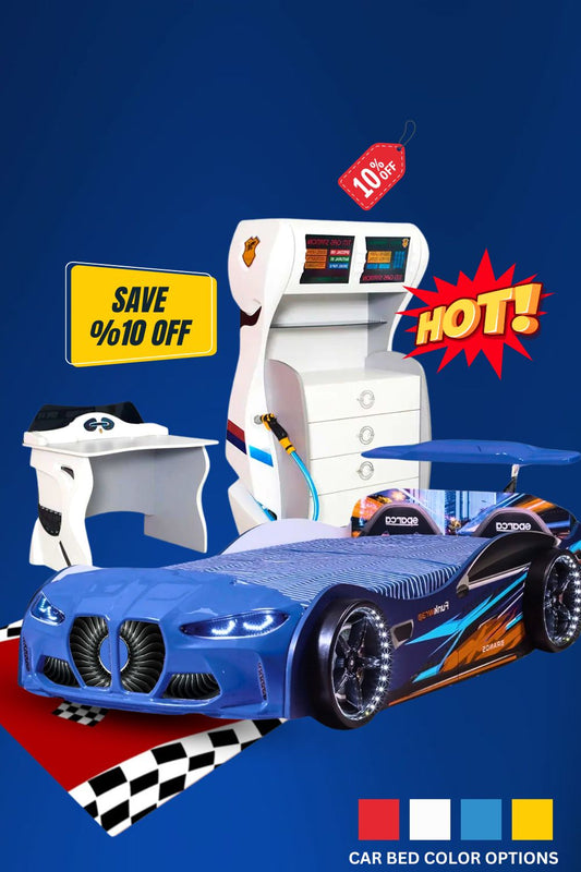 Car Bed, Race Car Bed, Kids Dresser US CAR BED, Toddler Car Bed