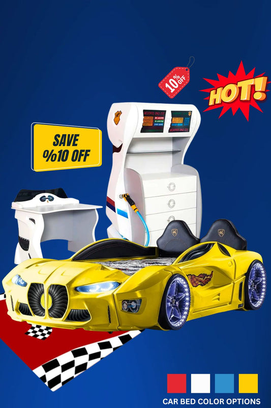 Car Bed, Race Car Bed, Kids Dresser US CAR BED, Toddler Car Bed