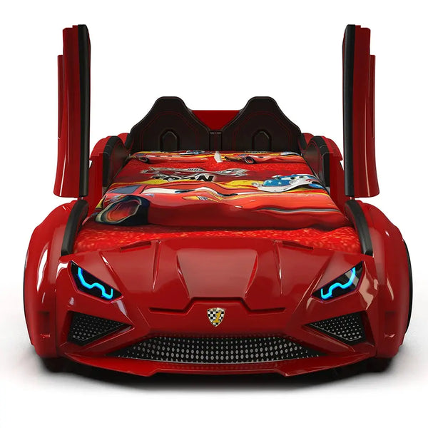 Nitro RX Twin Race Car Bed with LED & Sound FX uscarbed